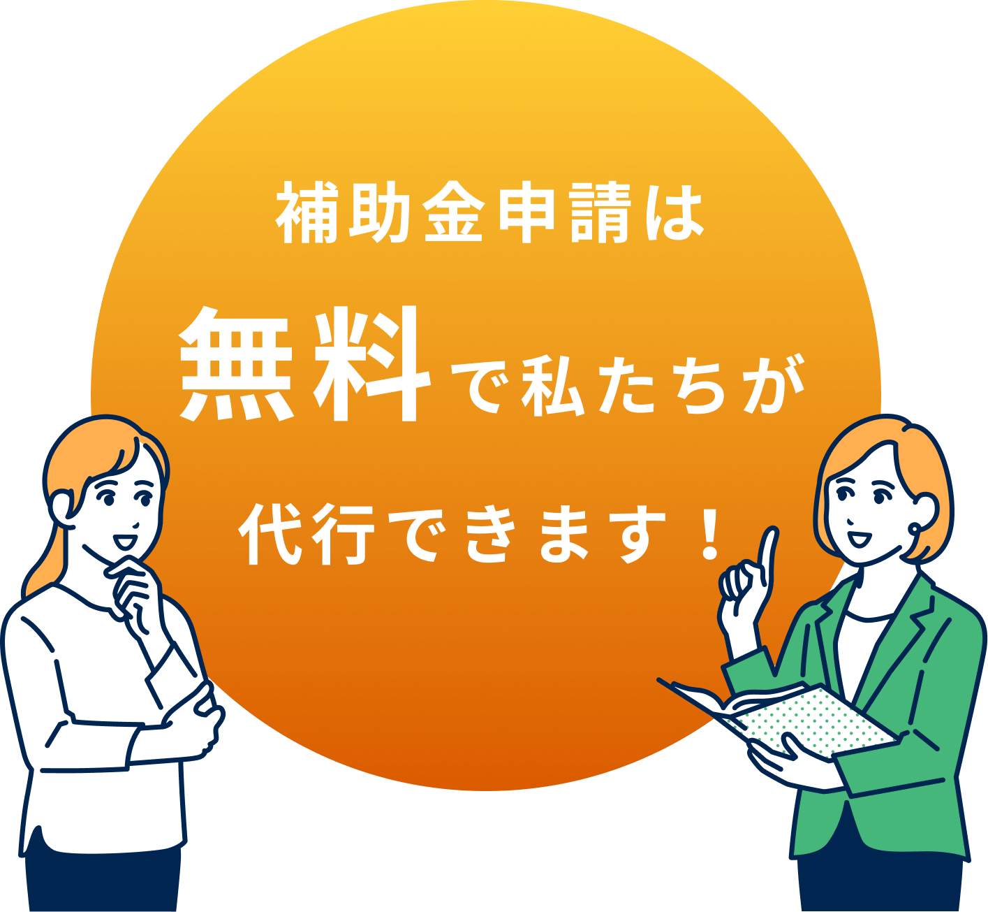 補助金申請は無料で私たちが代行できます！